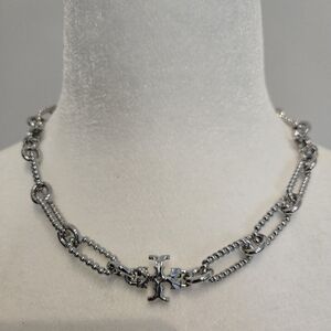 Tory Burch Roxanne Silver Chain Necklace *NWOT*